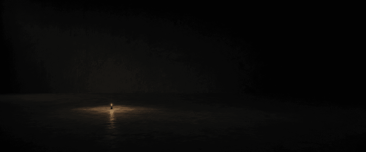 A single small light standing alone in a vast dark space, representing a real, established business that's easily overlooked online