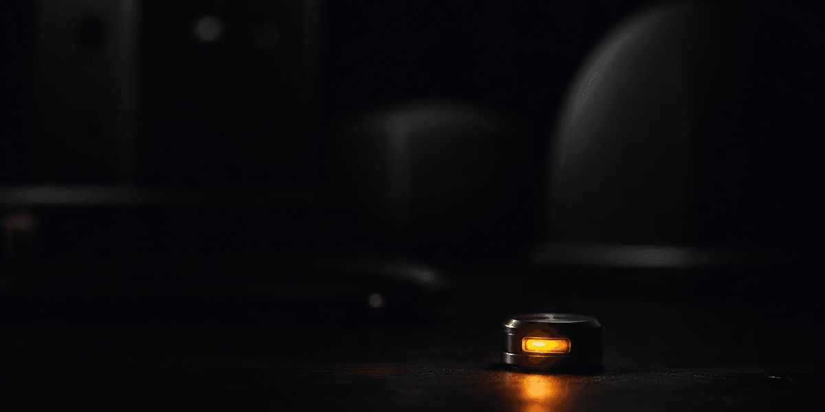 A focused beam of light landing precisely on one clear point among a field of dimmer, unfocused lights, representing a website that gives an AI system something specific and confident to work with